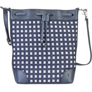 FRYE Melissa Denim Drawstring Hobo Bucket Bag NWT